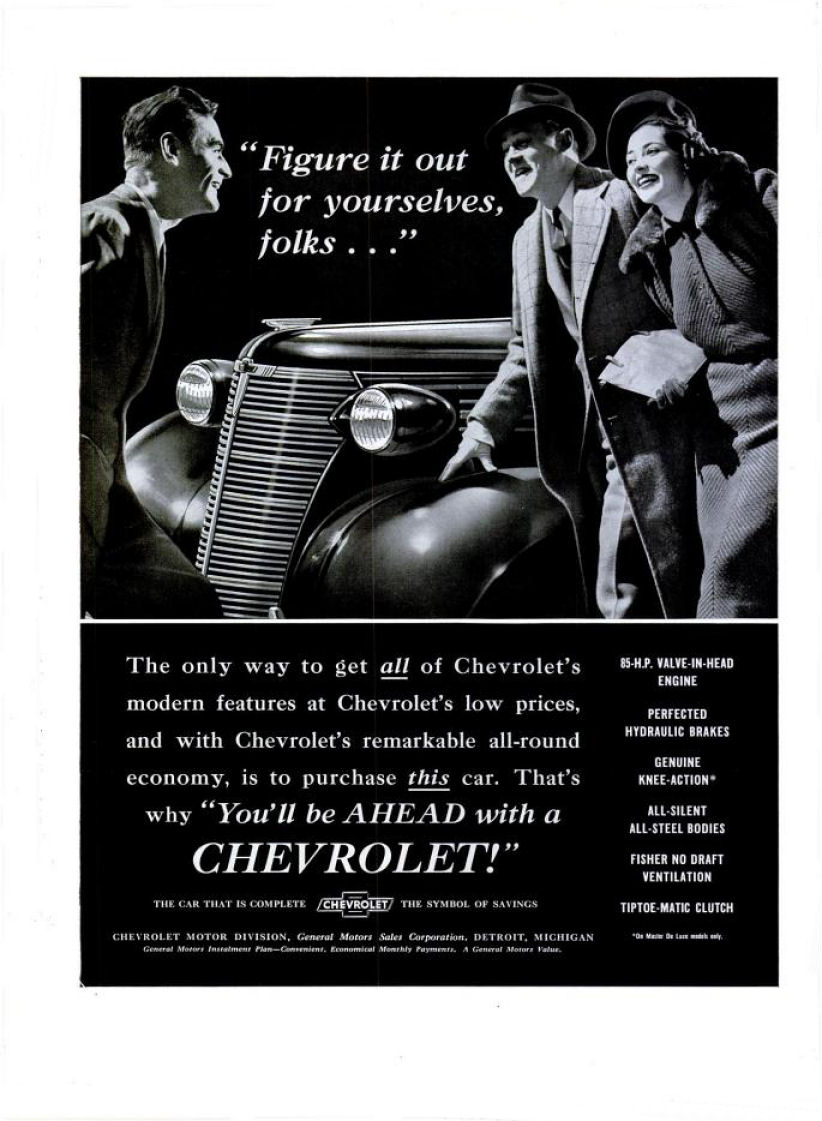 1938 Chevrolet Auto Advertising